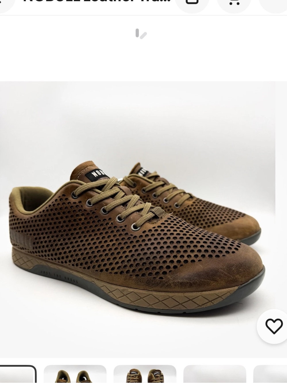 Nobull 7 Casual Perforated Leather Sneakers - Tan